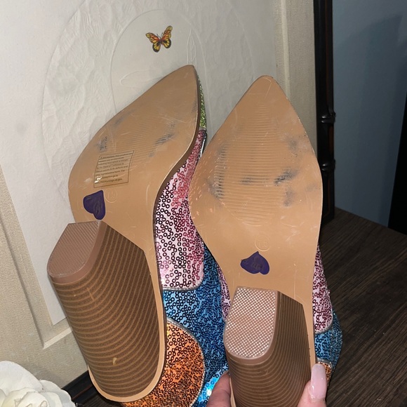 Cape Robbin Cowboy Western Ankle Heeled Boots Pointy Toe Sequin Slip-On NWOB 7.5 - Picture 9 of 13